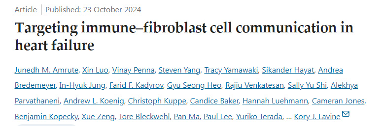 心力衰竭中靶向免疫-成纖維細胞通訊
心力衰竭中靶向免疫-成纖維細胞通訊