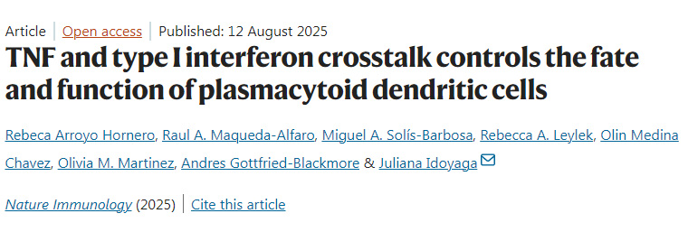 TNF與I型干擾素串?dāng)_調(diào)控漿細(xì)胞樣樹突狀細(xì)胞的命運(yùn)與功能 TNF與I型干擾素串?dāng)_調(diào)控漿細(xì)胞樣樹突狀細(xì)胞的命運(yùn)與功能