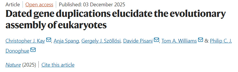 基于年代的基因復制事件揭示了真核生物的進化組裝過程