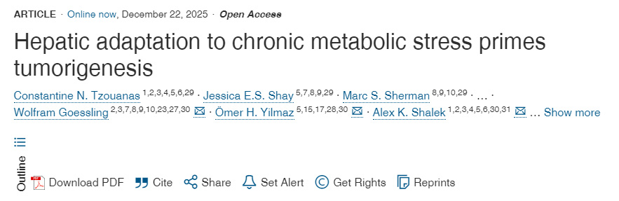 肝臟對慢性代謝應激的適應性改變是腫瘤發(fā)生的先兆 肝臟對慢性代謝應激的適應性改變是腫瘤發(fā)生的先兆