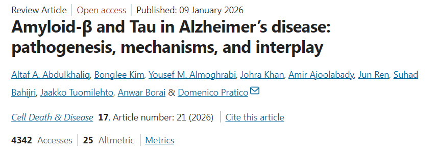 阿爾茨海默病中的β-淀粉樣蛋白與Tau蛋白：發(fā)病機制、作用機理及相互作用