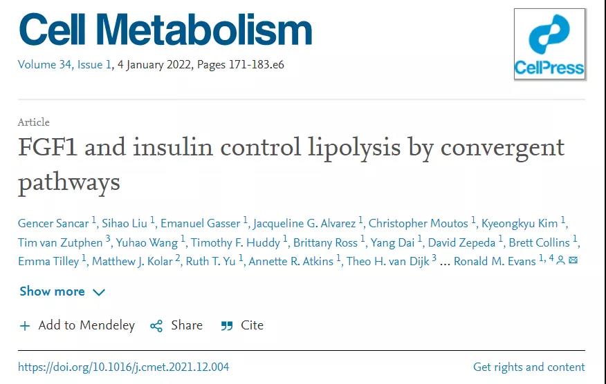 Cell子刊：糖尿病治療新突破！科學(xué)家發(fā)現(xiàn)了獨立于胰島素之外的新降糖途徑