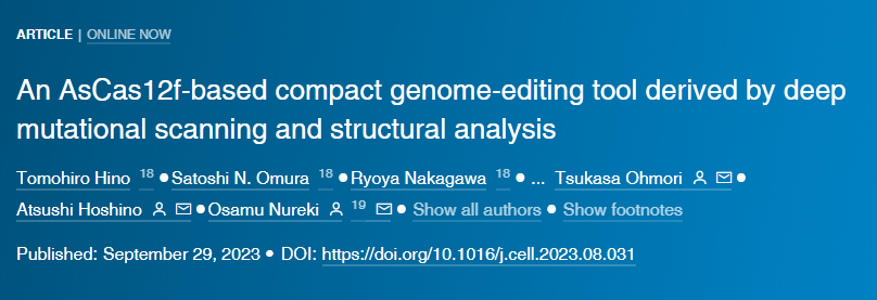 基于AsCas12f的緊湊型基因組編輯工具 基于AsCas12f的緊湊型基因組編輯工具