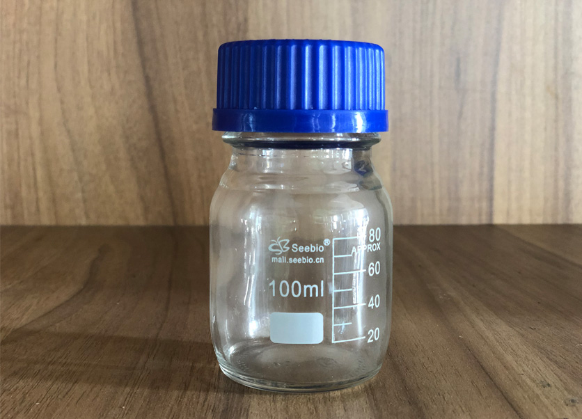 試劑瓶,藍(lán)蓋,本色瓶身,容積100mL